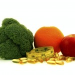 Fruit , vegetable, supplement and measure tape