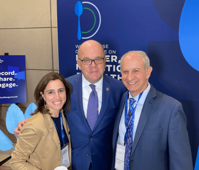 Gaples Institute Executive Director Dr. Stephen Devries with Emily Broad Leib (Founding Director of the Harvard Law School Food Law and Policy Clinic, and Gaples Institute Advisory Board Member) and Congressman Jim McGovern (member of the U.S. House of Representatives), at the White House Nutrition Conference