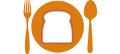 Plate icon with a bread icon, for launching Module 3