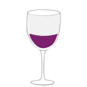 Wine glass with animated caution signs bubbling up from the surface